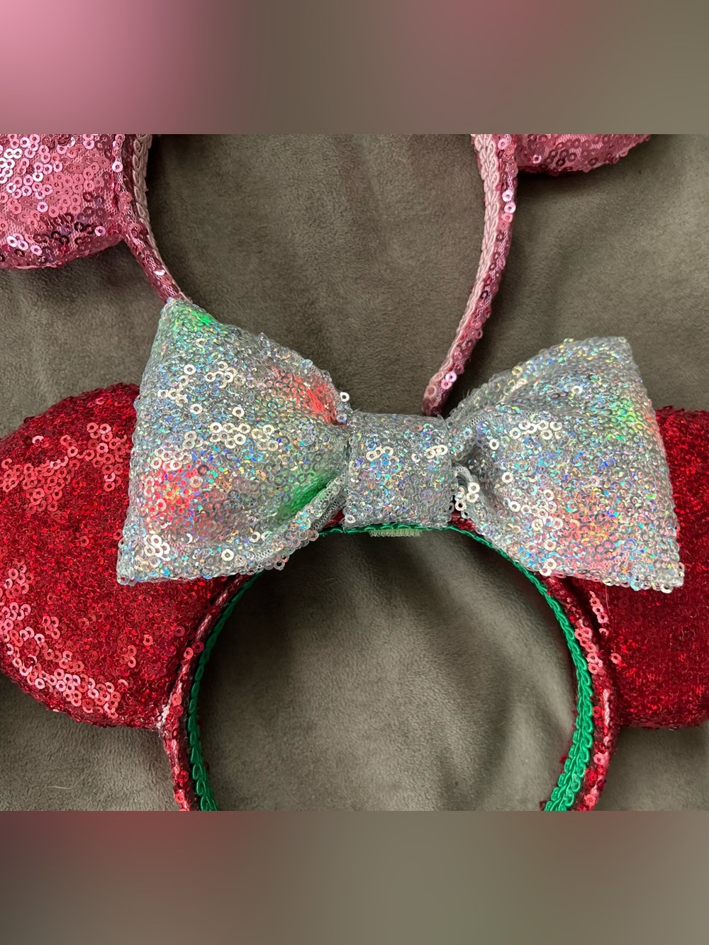 Sequin light Up Minnie Mouse Ear Headbands - Multicolor Set - Picture 2 of 2